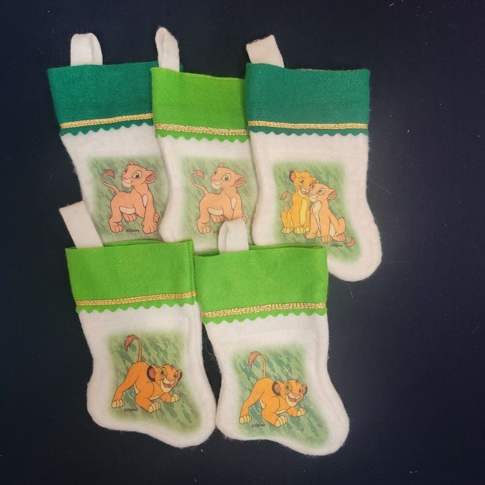 Small Lion King Stockings Lot Of 5 Each 6 In